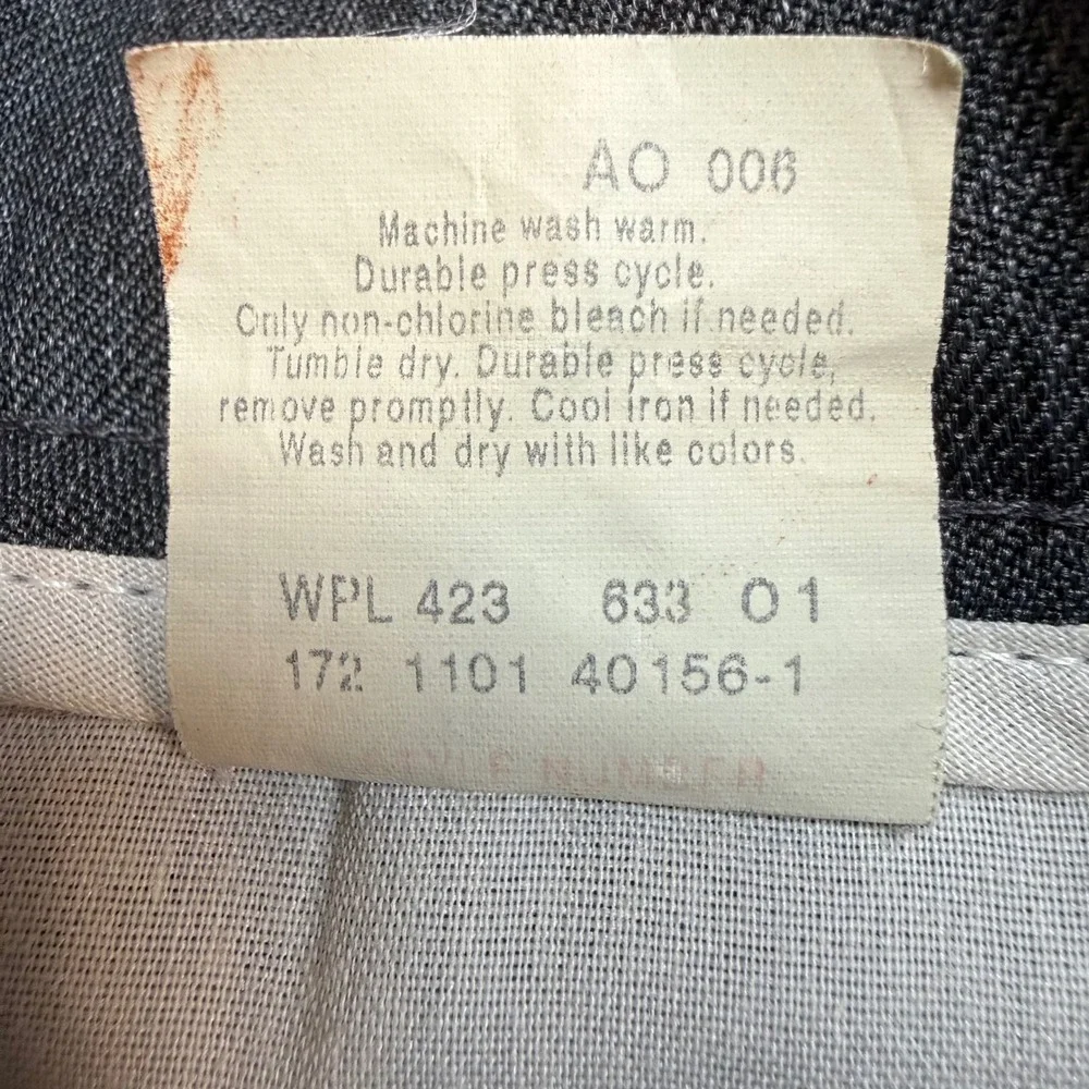 Vintage 80s 90s Levis Action Slacks Grey Trousers 58x32